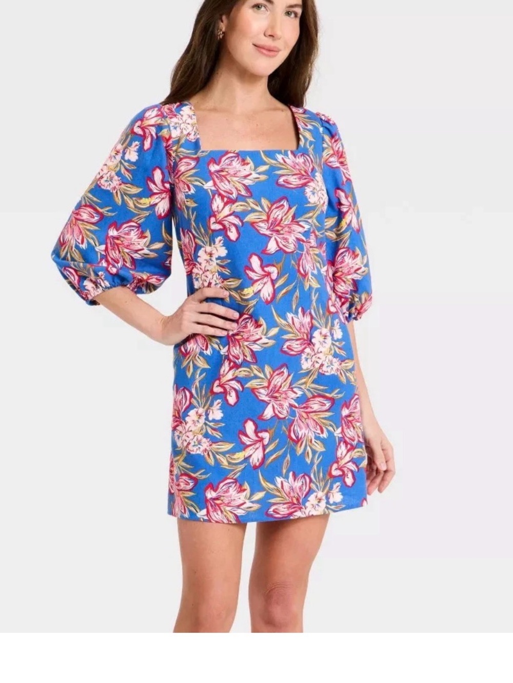 Women Linen Mini Slip Dress - A New Day